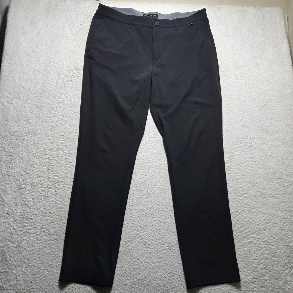Travis Mathew Golf Pants Mens 38 Black Stretch Performance Active Casual Golfing